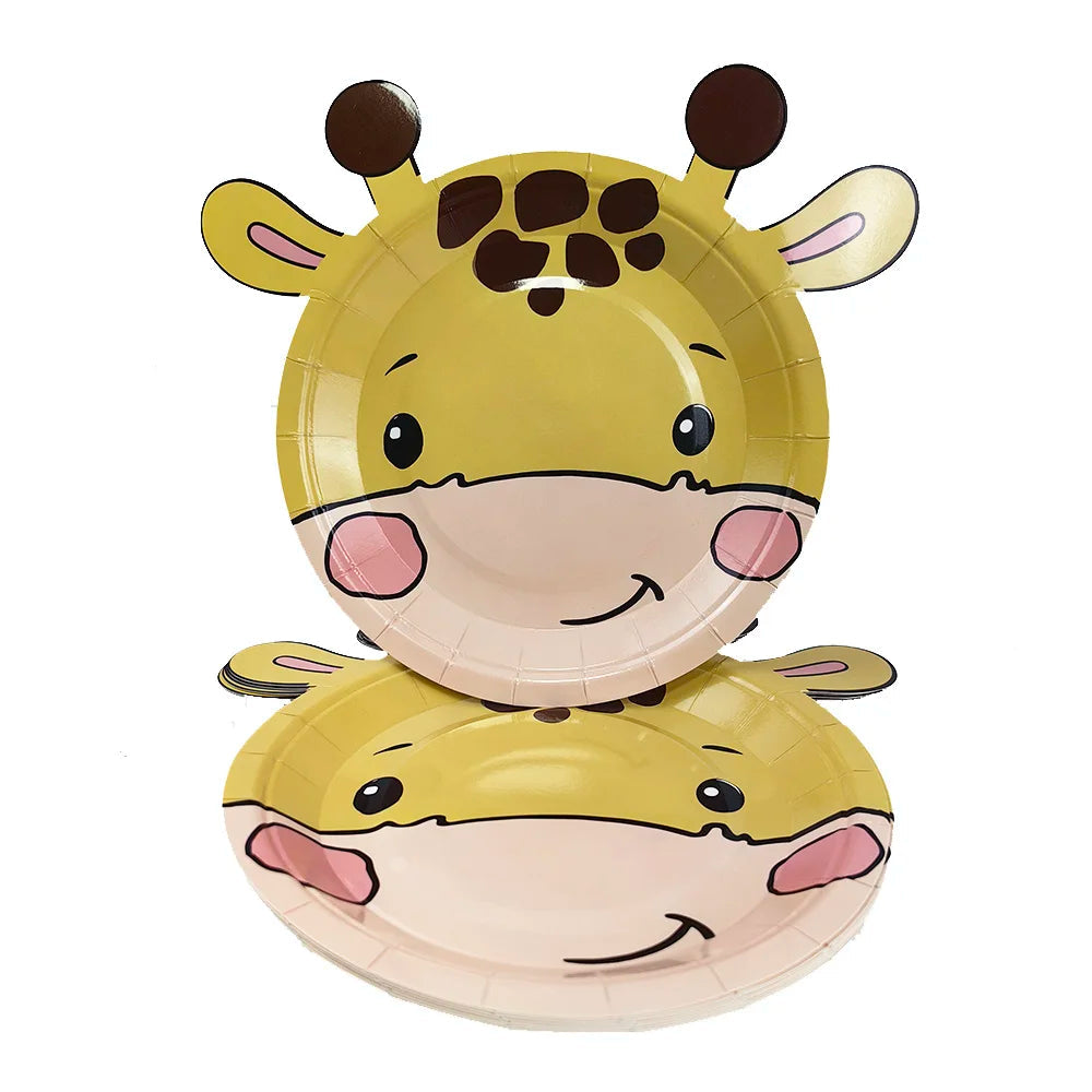 Assiette Jetable Girafe
