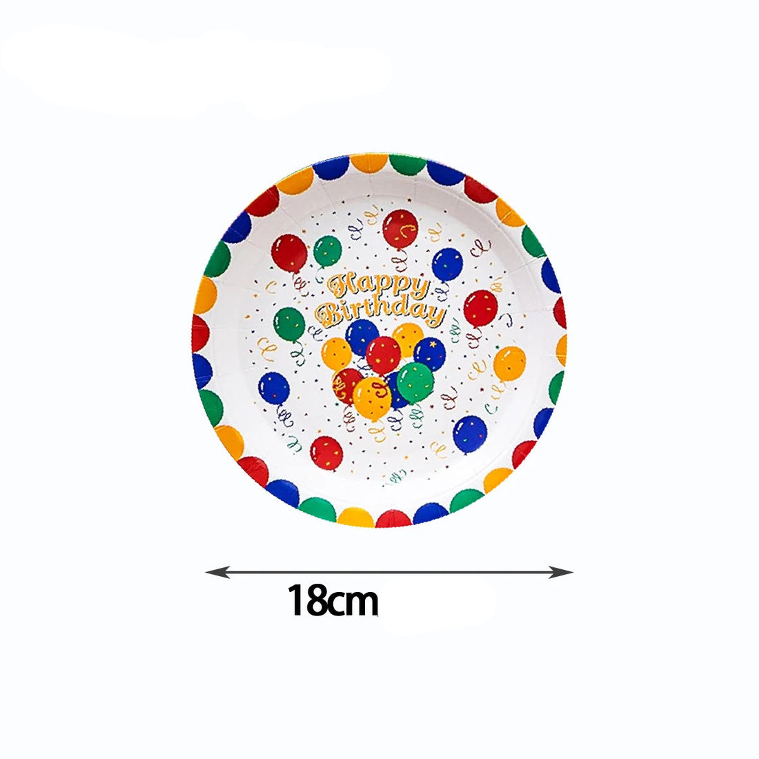 Assiette Jetable Happy Birthday Ballons Unique