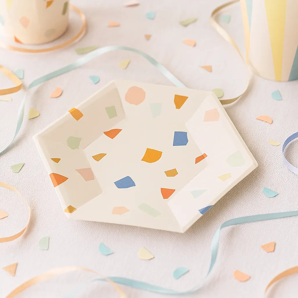 Assiette Jetable Hexagonale Design