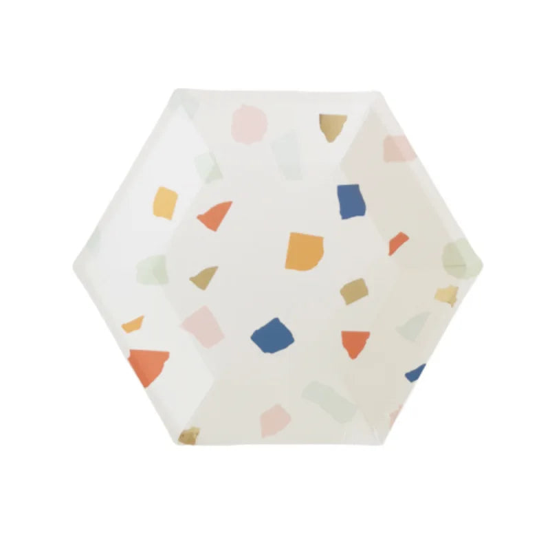 Assiette Jetable Hexagonale Design