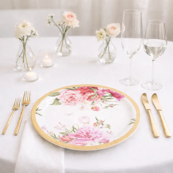 Assiette Jetable Mariage Champêtre