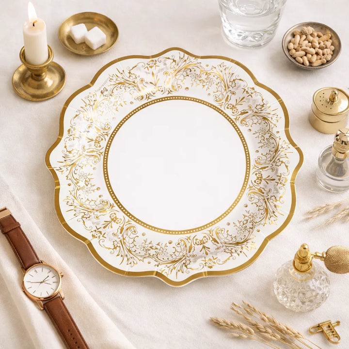 Assiette Jetable Mariage Vintage