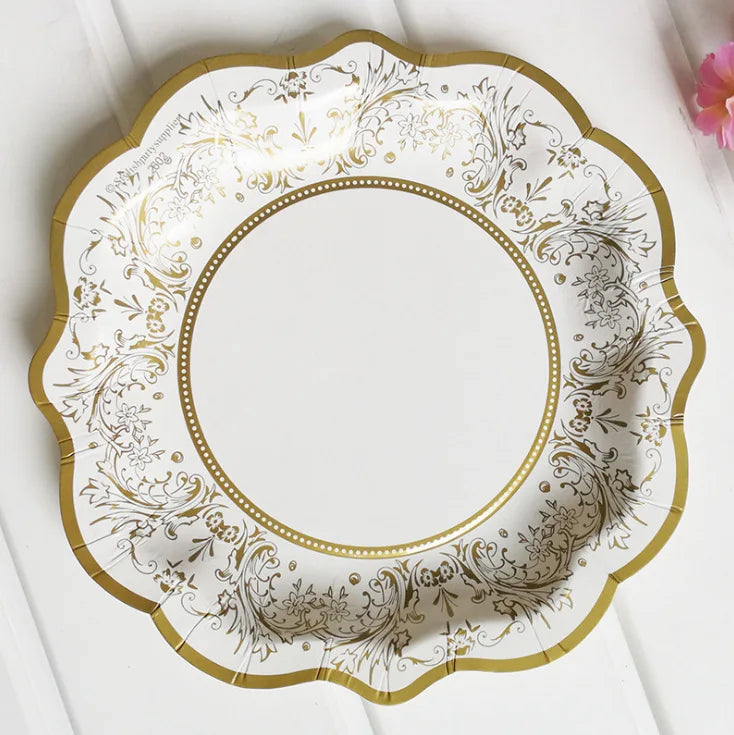 Assiette Jetable Mariage Vintage Unique