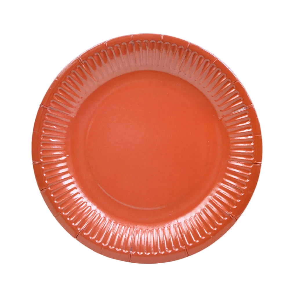 Assiette Jetable Marron Design