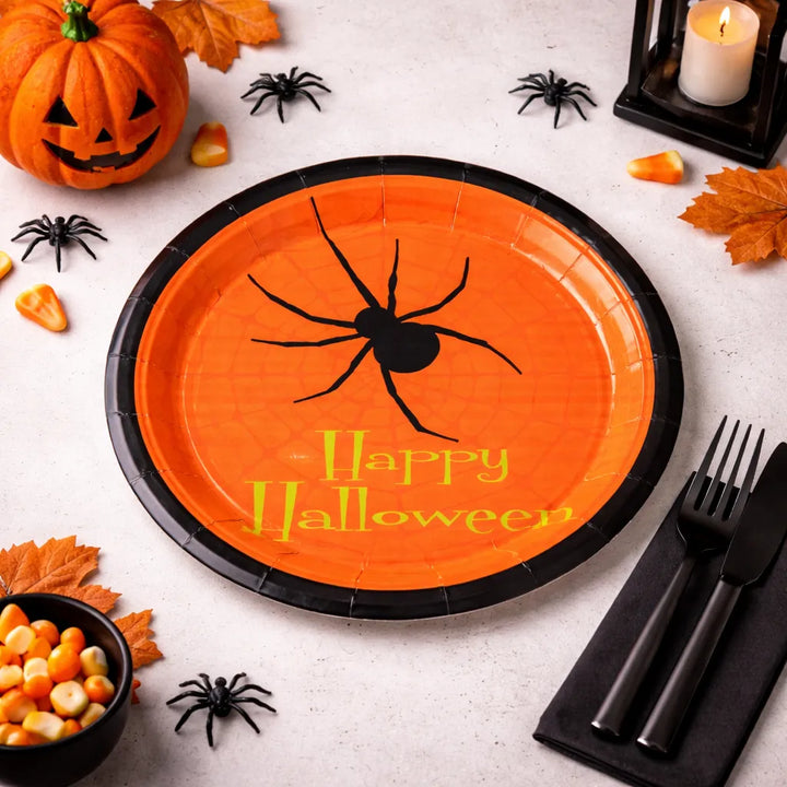 Assiette Jetable Motif Araignée