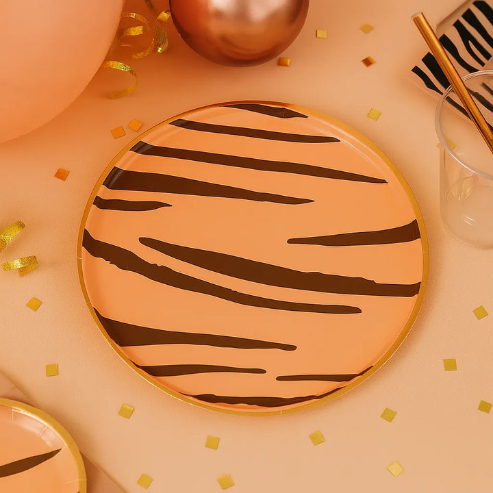 Assiette Jetable Motif Tigre