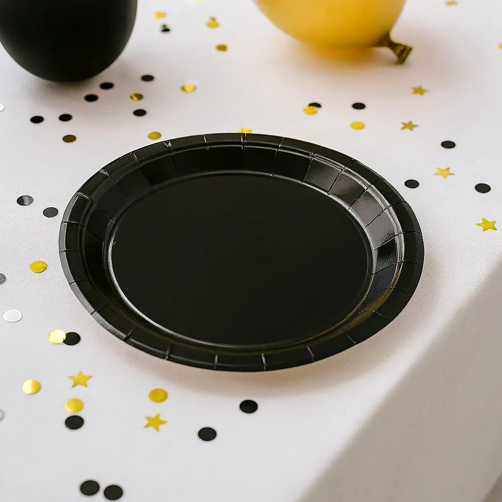 Assiette Jetable Noire Unie