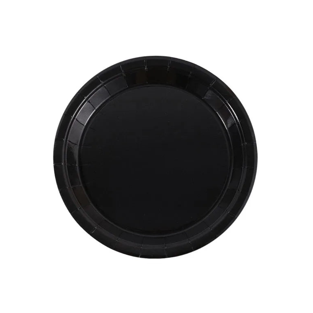Assiette Jetable Noire Unie