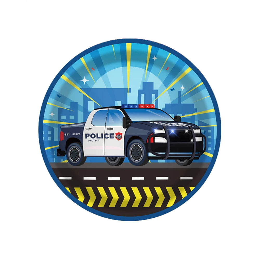 Assiette Jetable Police