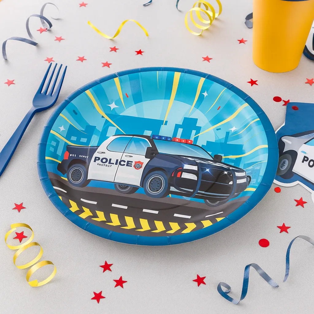 Assiette Jetable Police