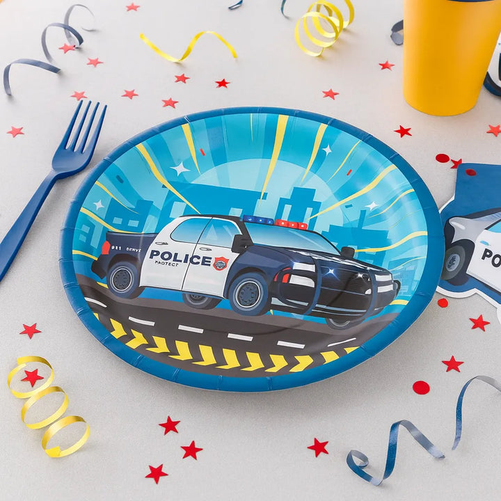 Assiette Jetable Police