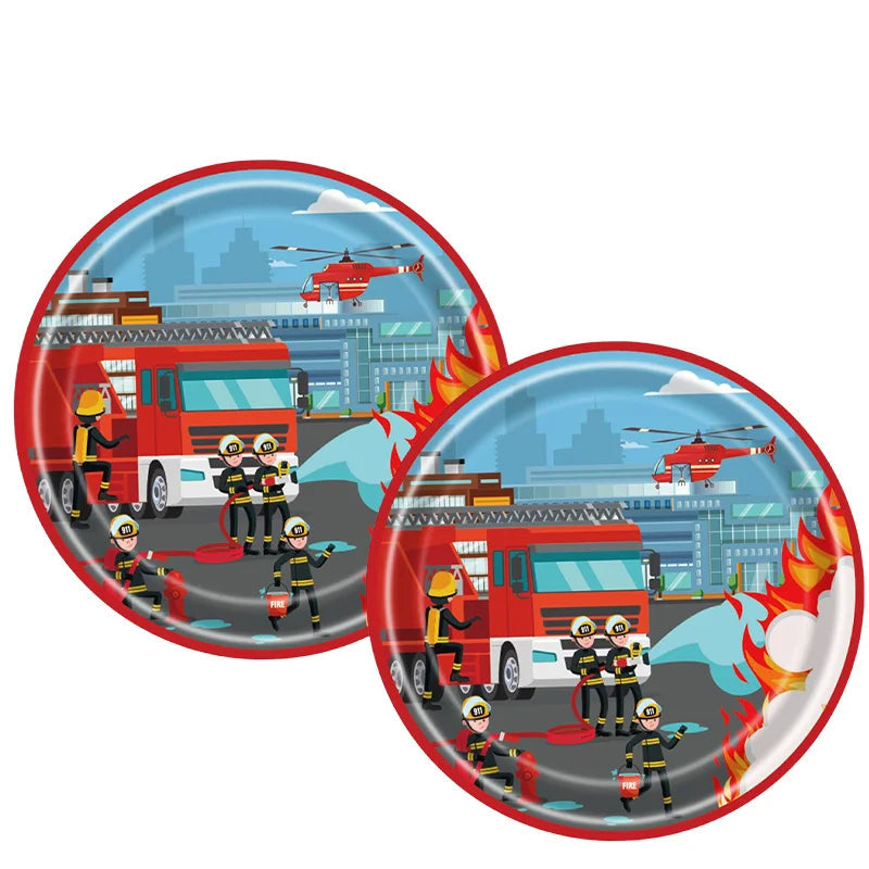 Assiette Jetable Pompier