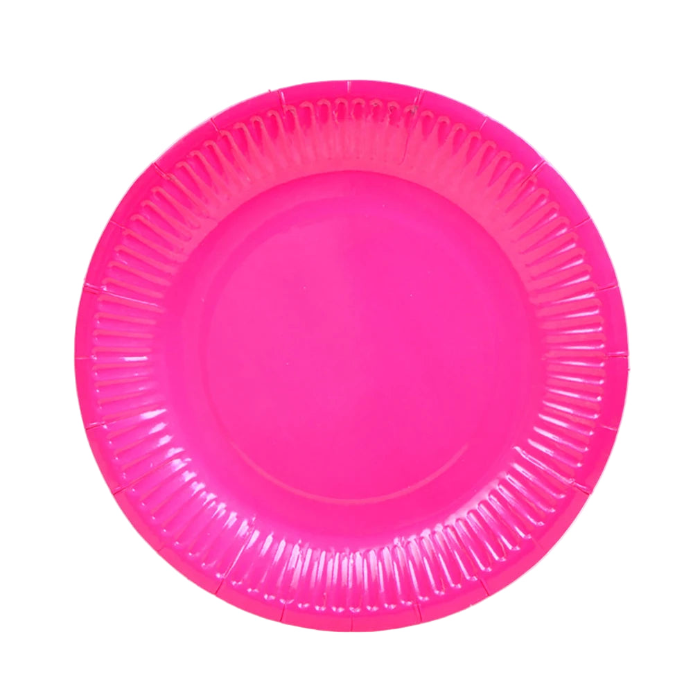 Assiette Jetable Rose Design