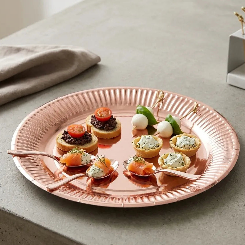 Assiette Jetable Rose Gold Festive