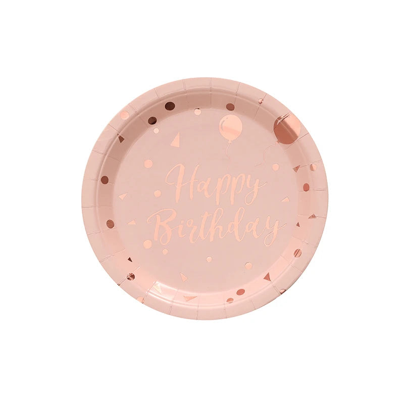 Assiette Jetable Rose Gold Originale