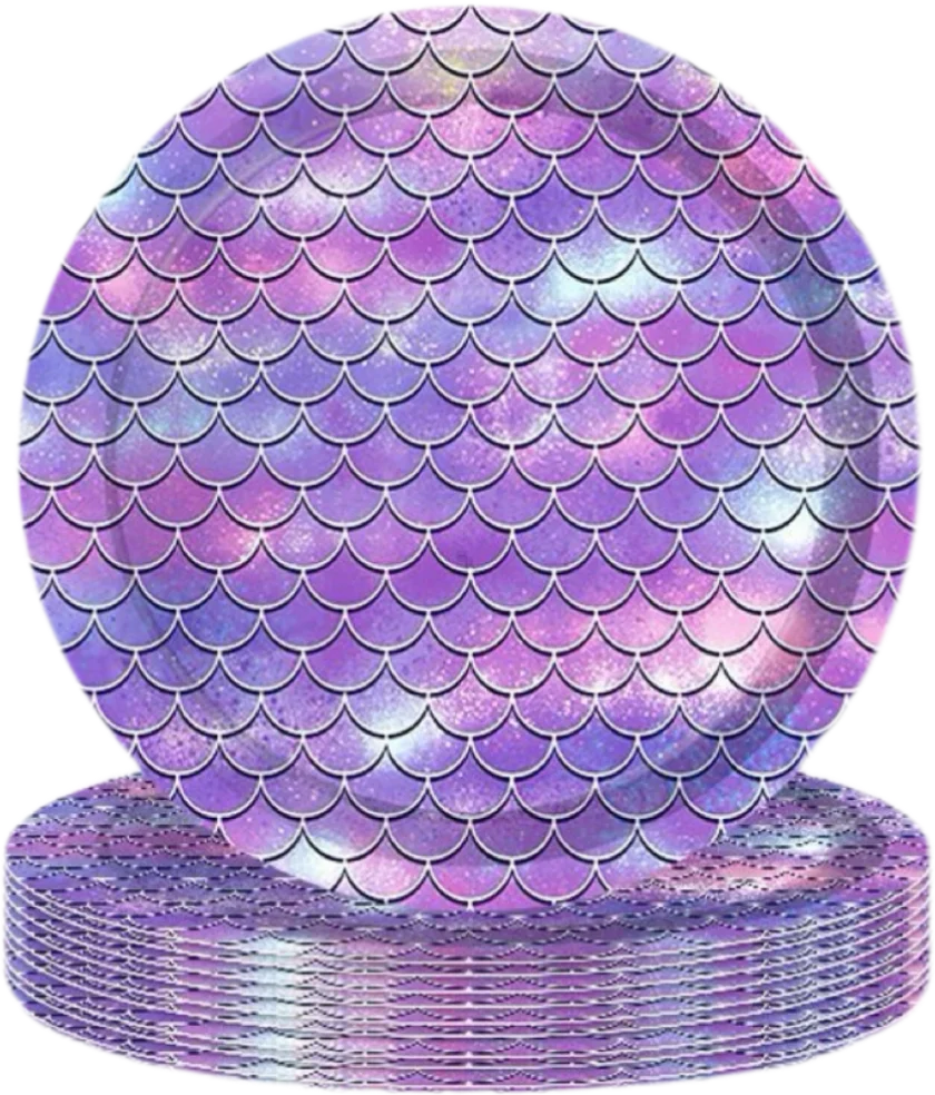 Assiette Jetable Sirène Violette