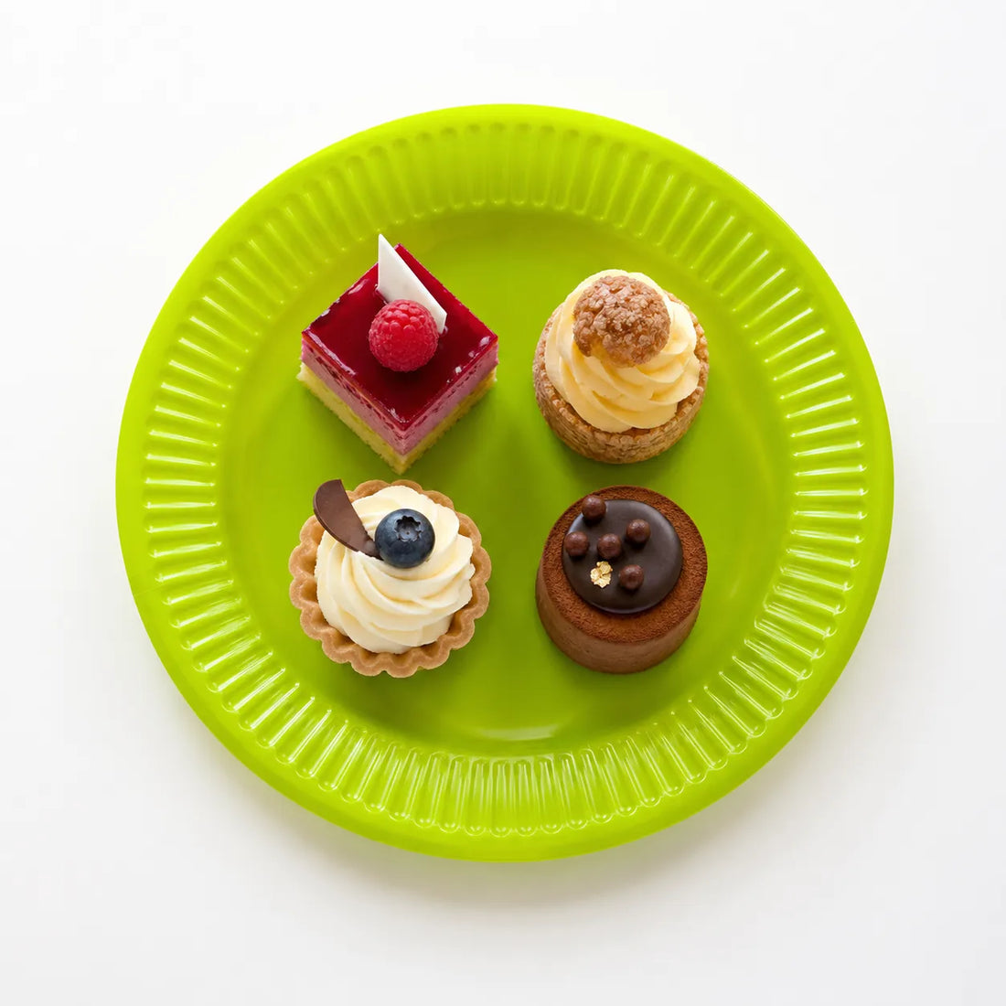 Assiette Jetable Verte Festive