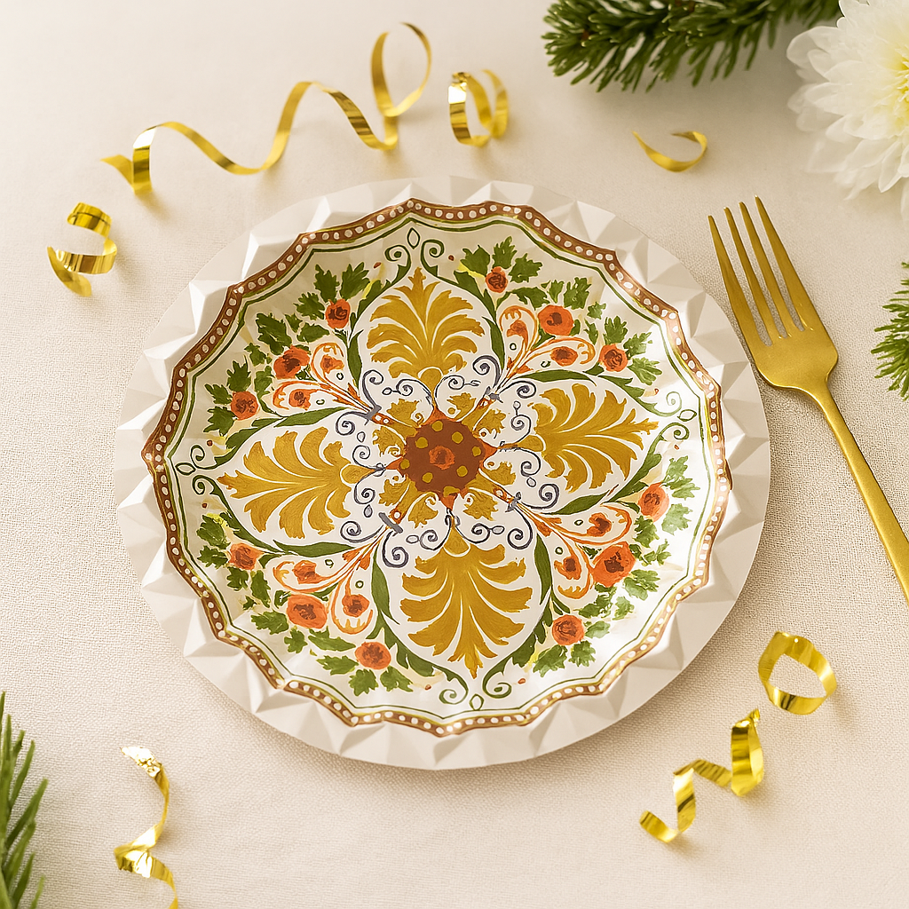Assiette Jetable Vintage