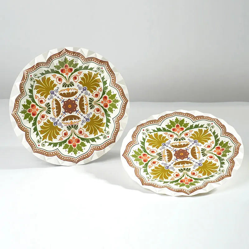 Assiette Jetable Vintage Papier 