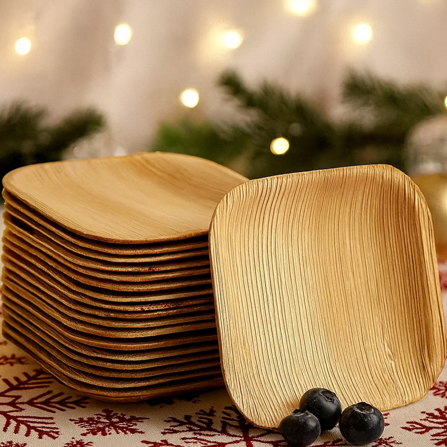 Assiette Jetable en Feuille de Palmier