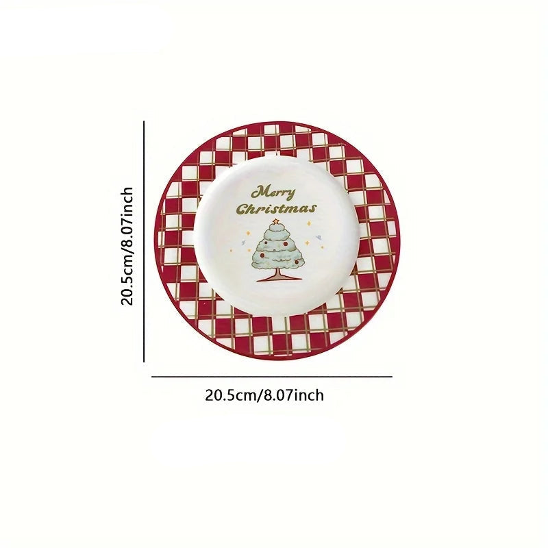 Assiette « Merry Chistmas » en Céramique Design