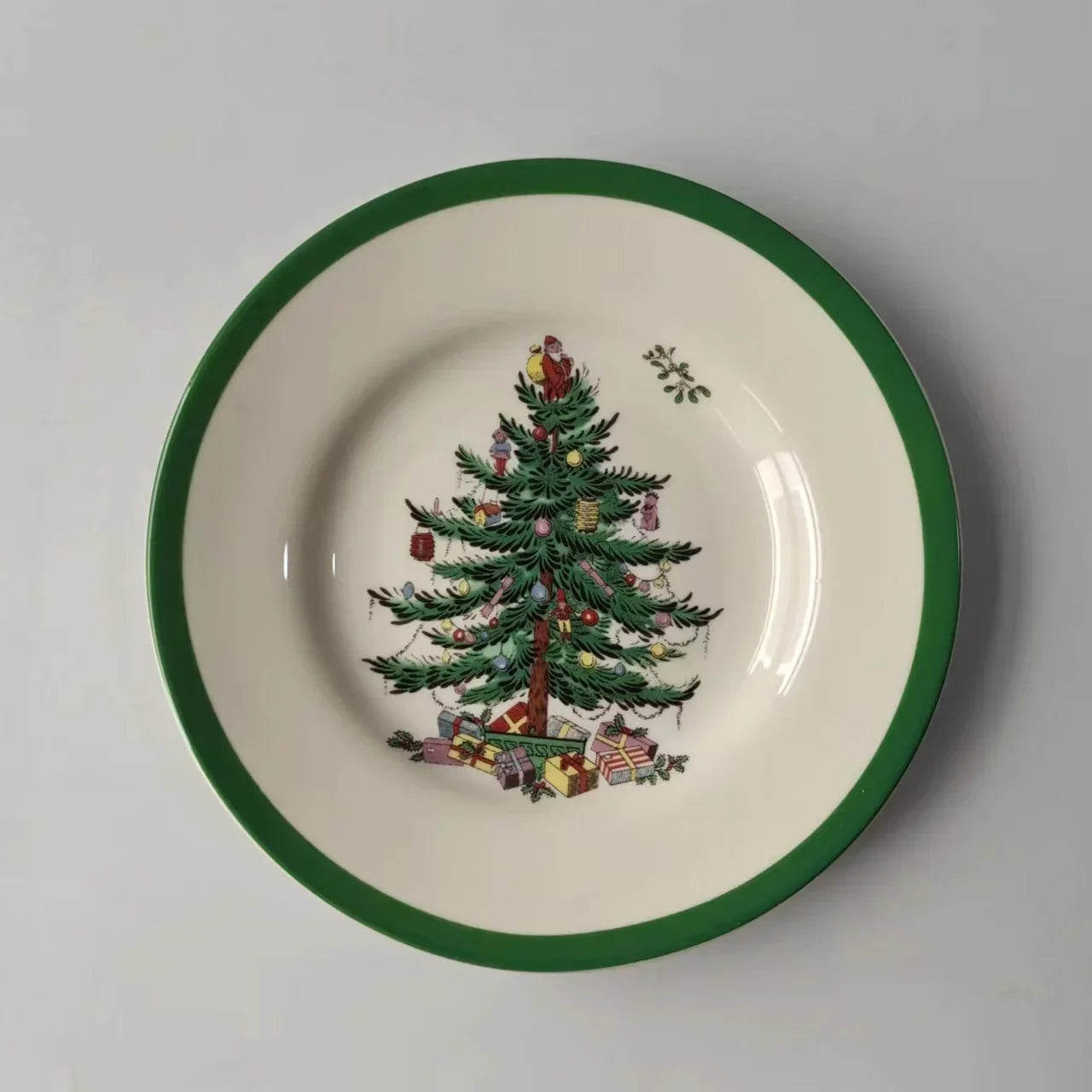Assiette à Motif Sapin de Noël Stylé