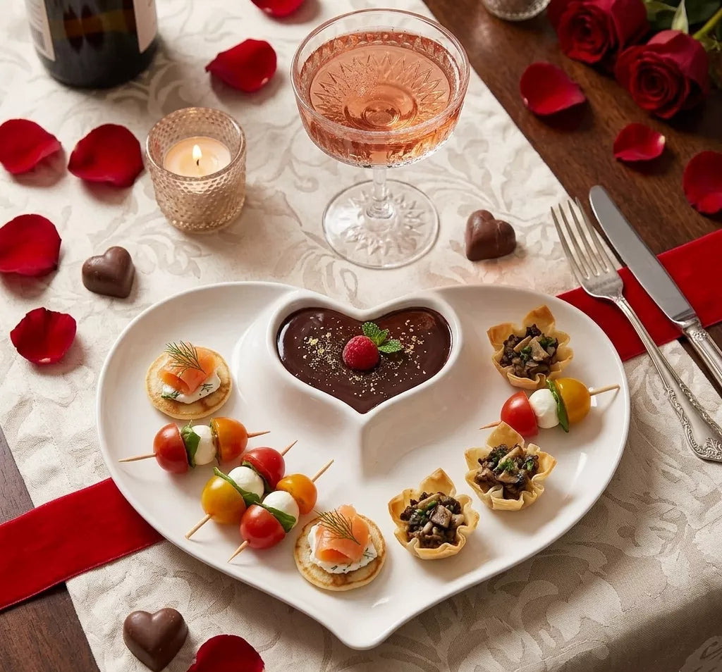 Assiette Originale Cœur en Plastique Original