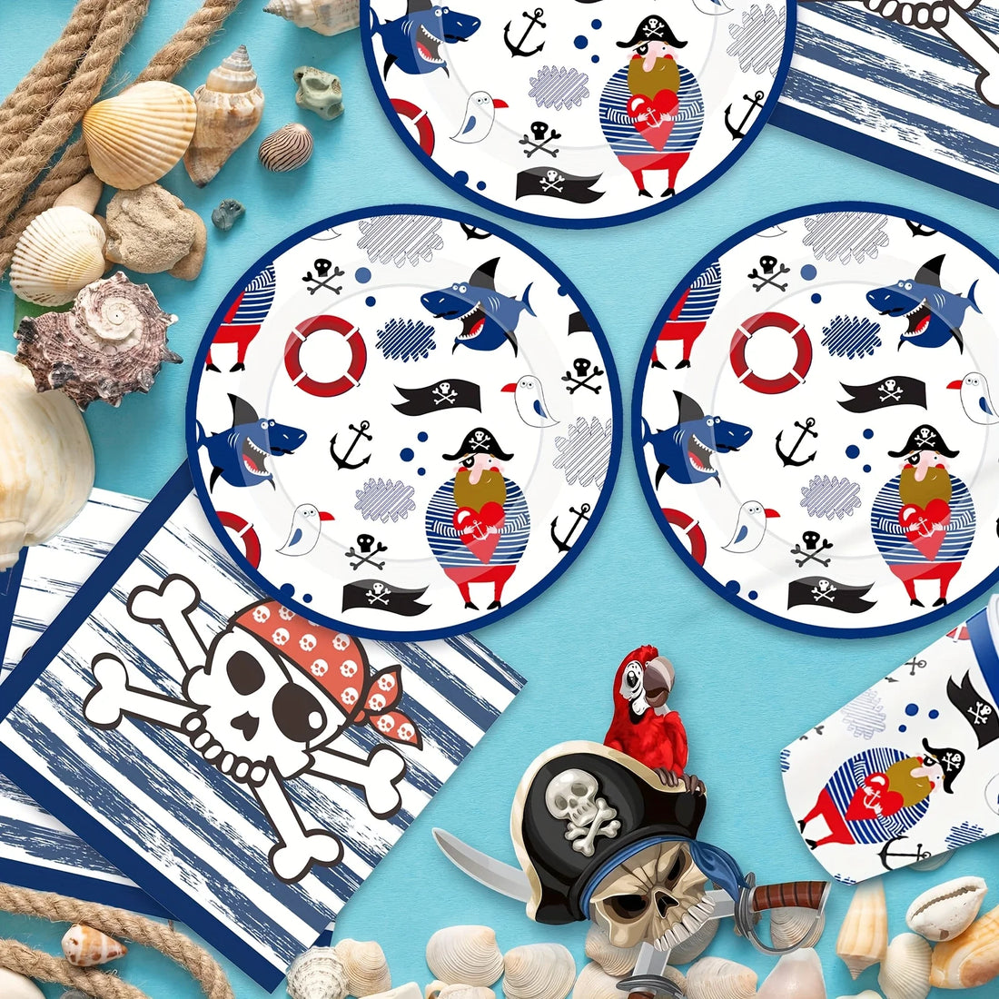 Assiette Pirate Bleu 