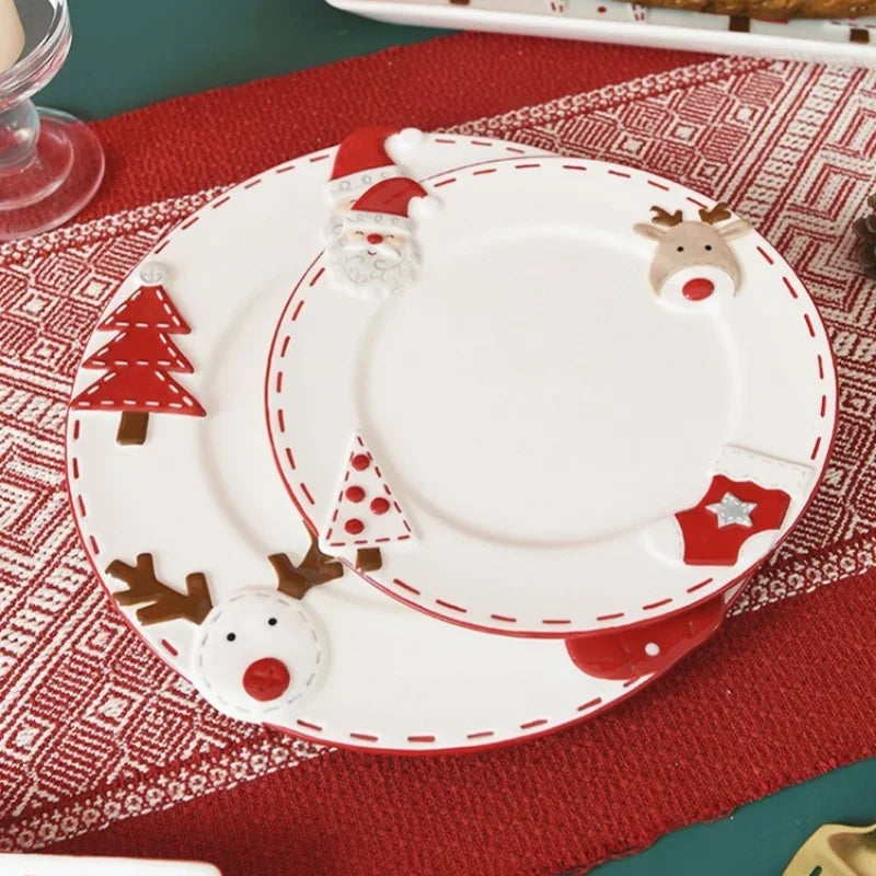 Assiette Ronde Noël Minimaliste 