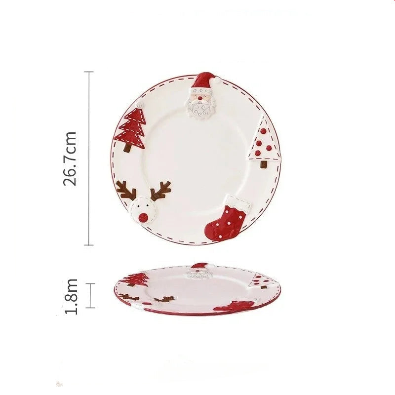 Assiette Ronde Noël Minimaliste GM