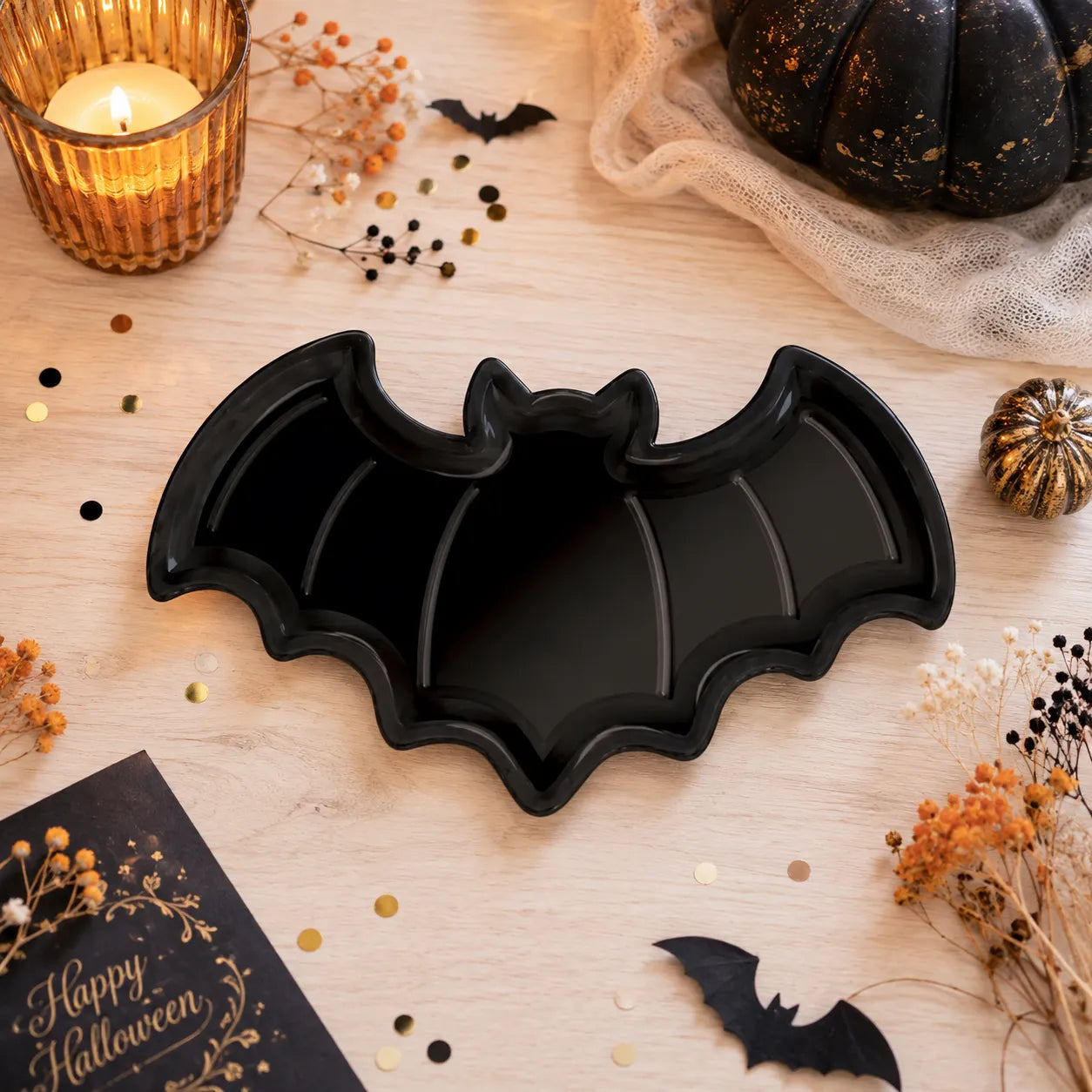 Assiette en Plastique Chauve-souris Pratique