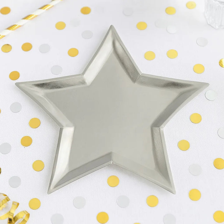 Assiette Étoile Argentée