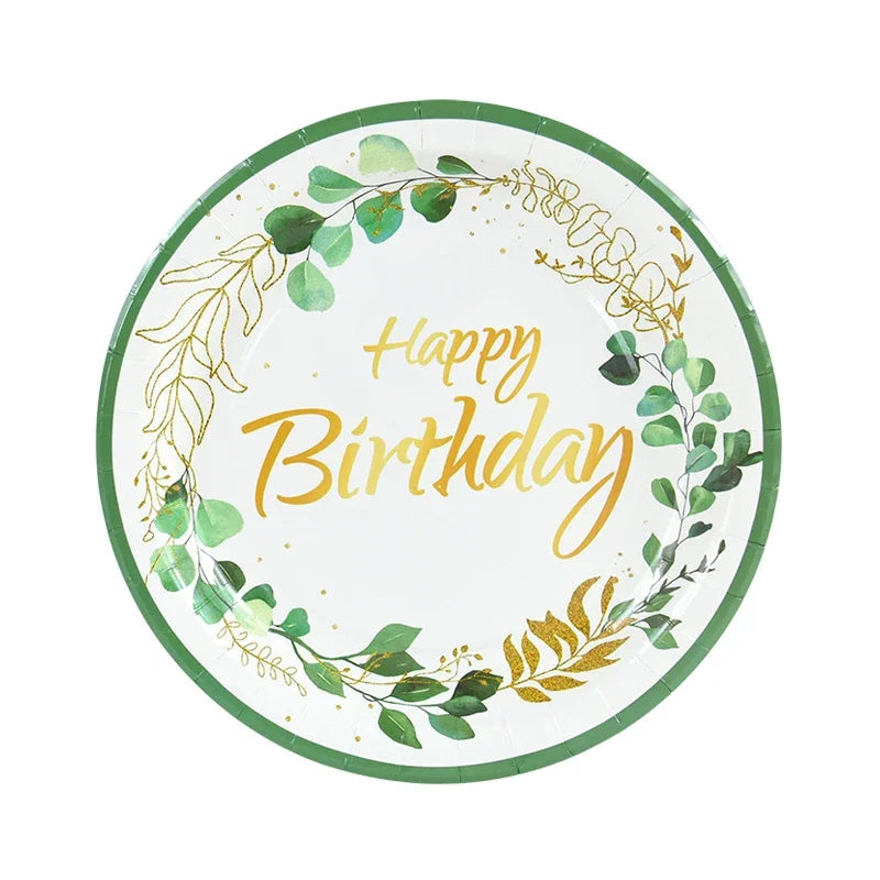 Assiettes Jetables Champêtres Solides 