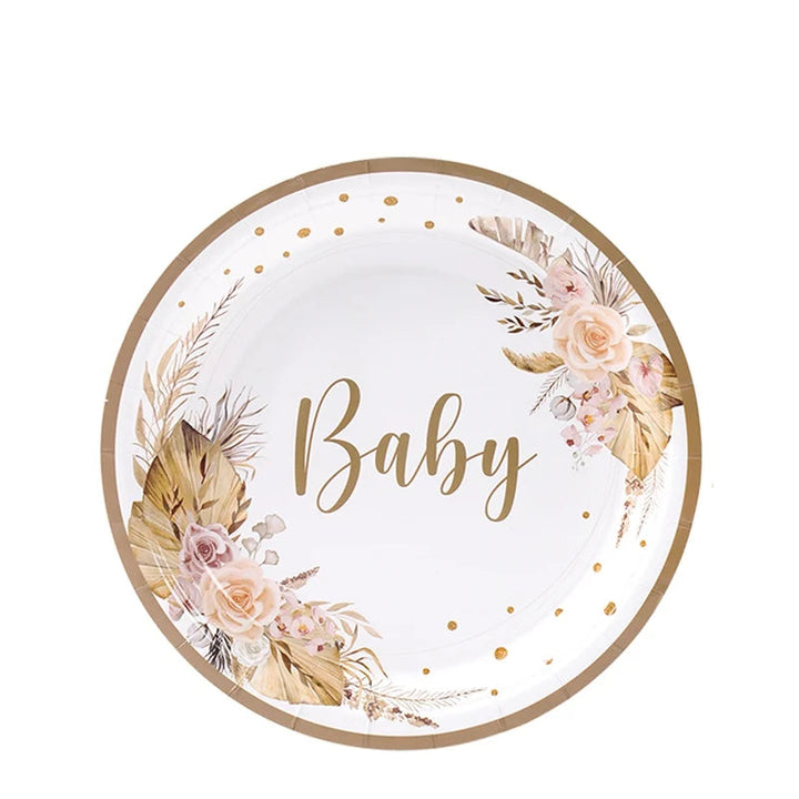 Assiettes Jetables Neutres Baby Shower