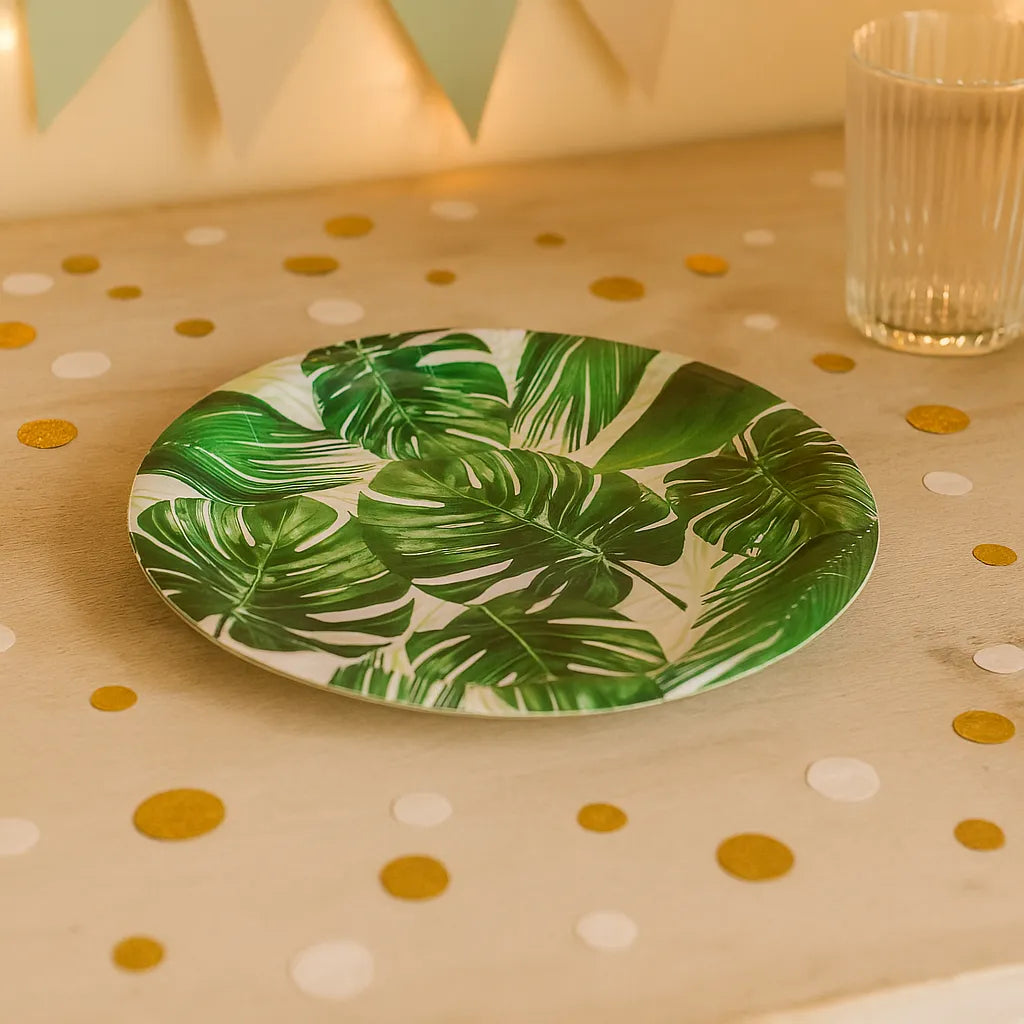 Assiettes Jetables Thème Tropical