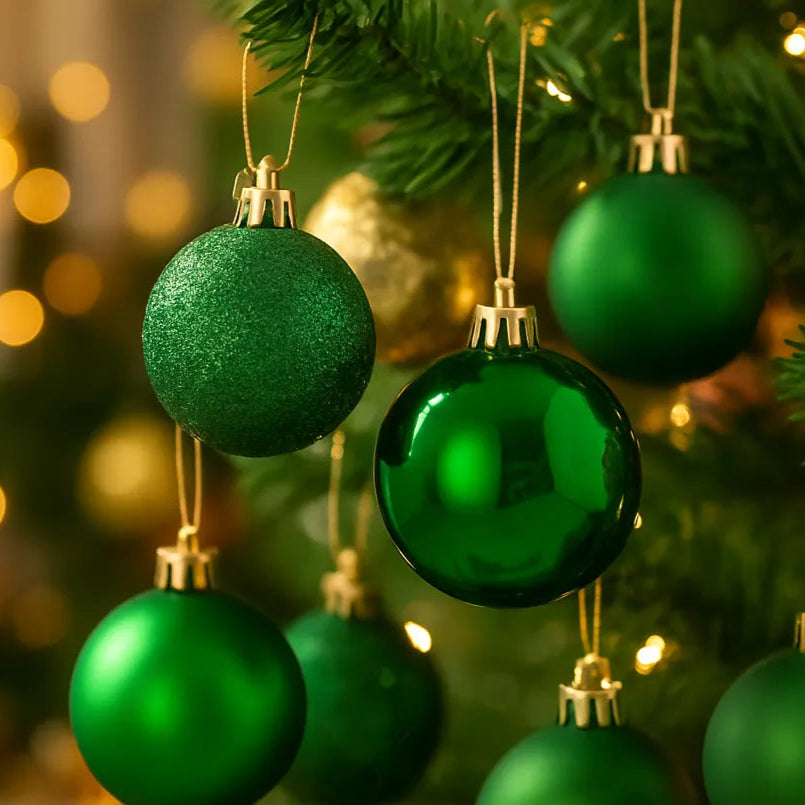 Assortiment de Boules de Noël Vertes