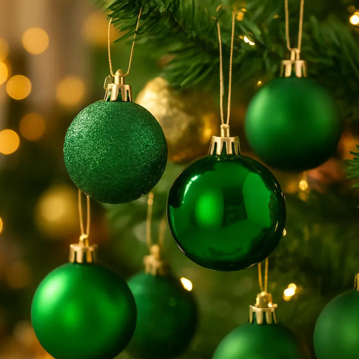 Assortiment de Boules de Noël Vertes