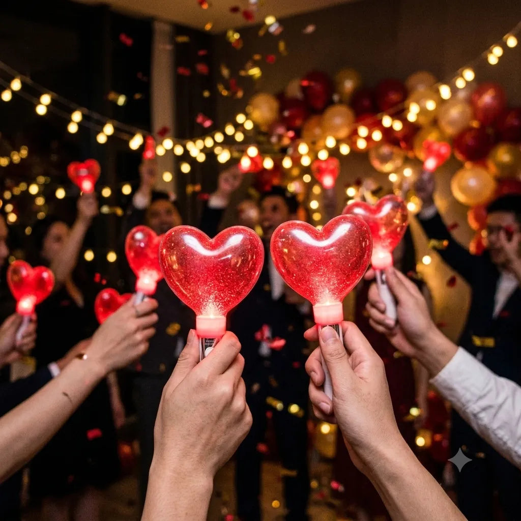 Bâton Lumineux Festif Cœur Rouge 