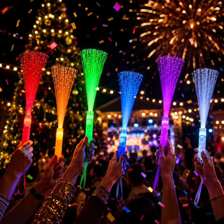 Bâton Lumineux Festif à Fibre Optique