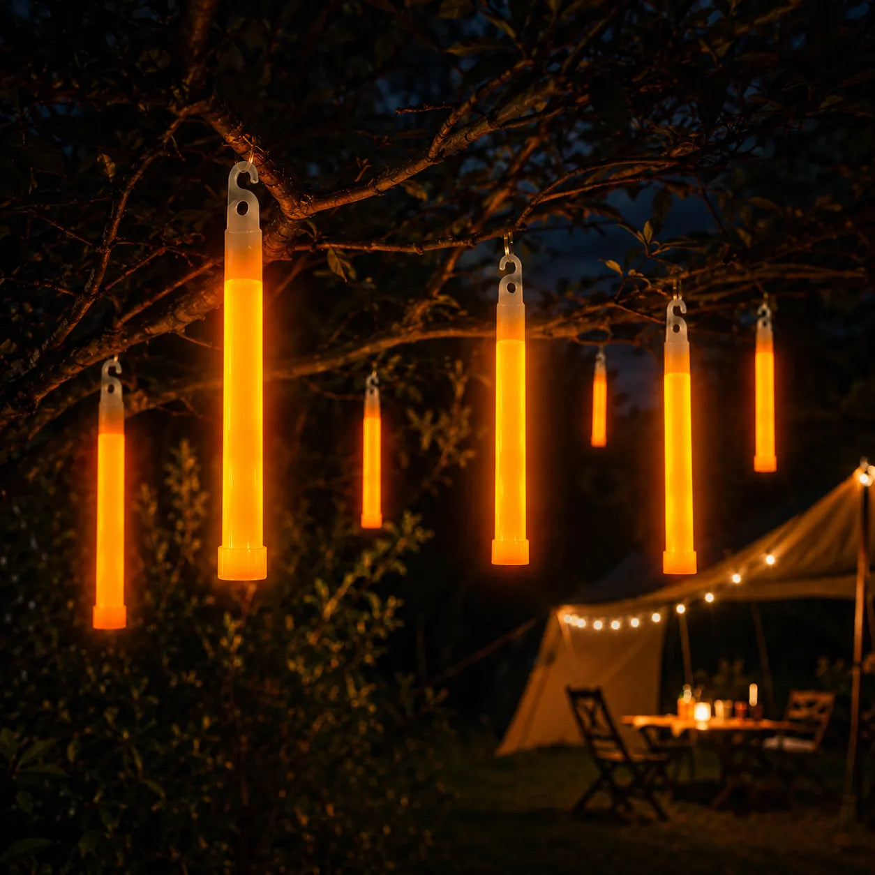 Bâton Lumineux Oranges Festifs à Crochet Unique