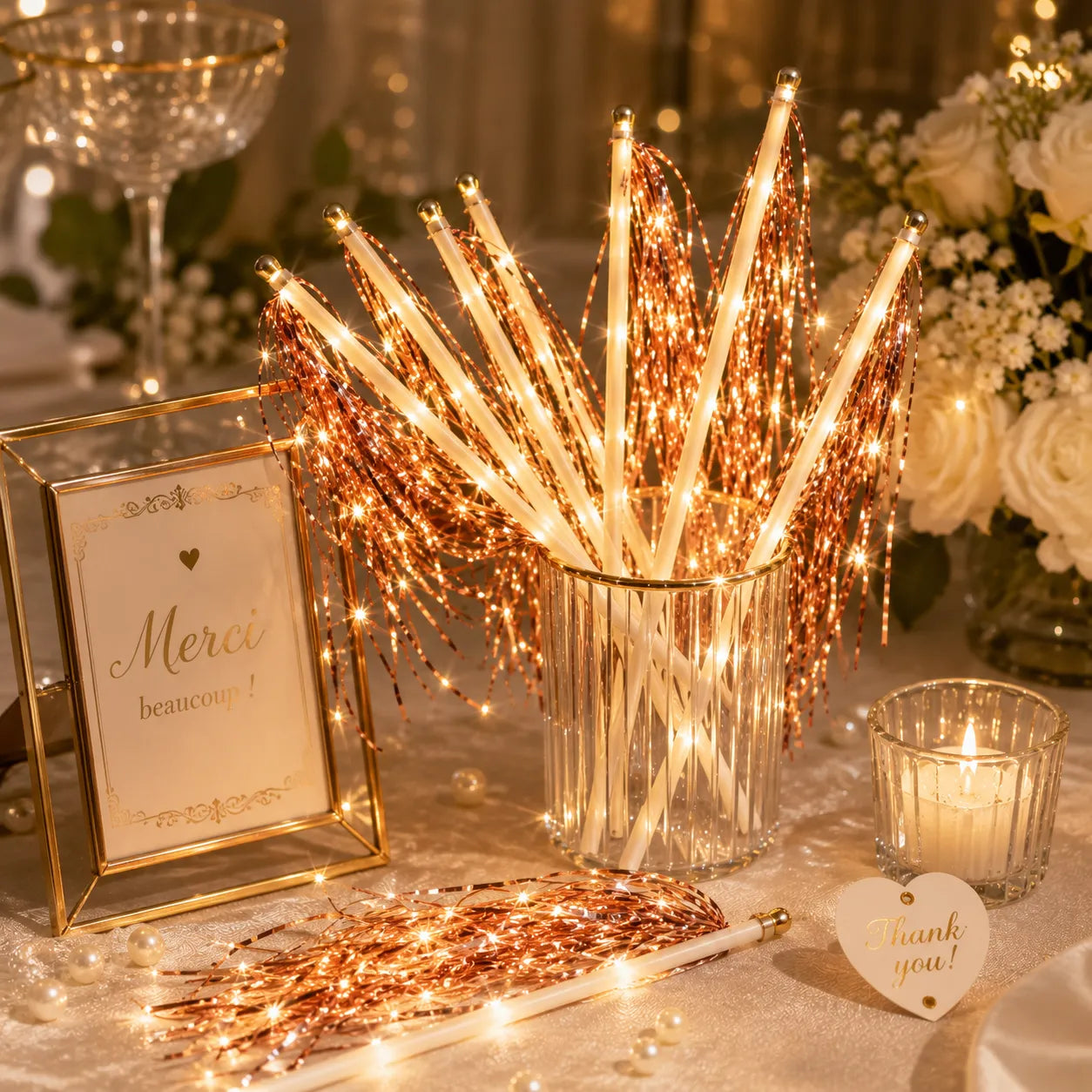 Baguette De Mariage Rose Gold Led