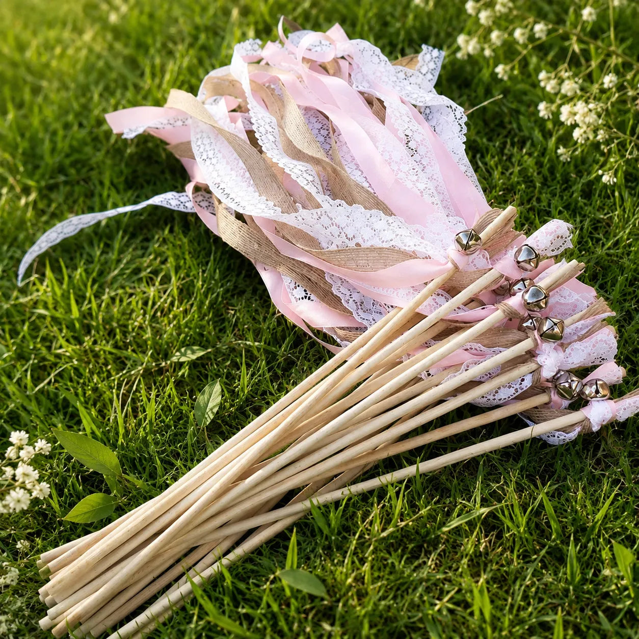 Baguette De Rubans Bohème Rose raffiné