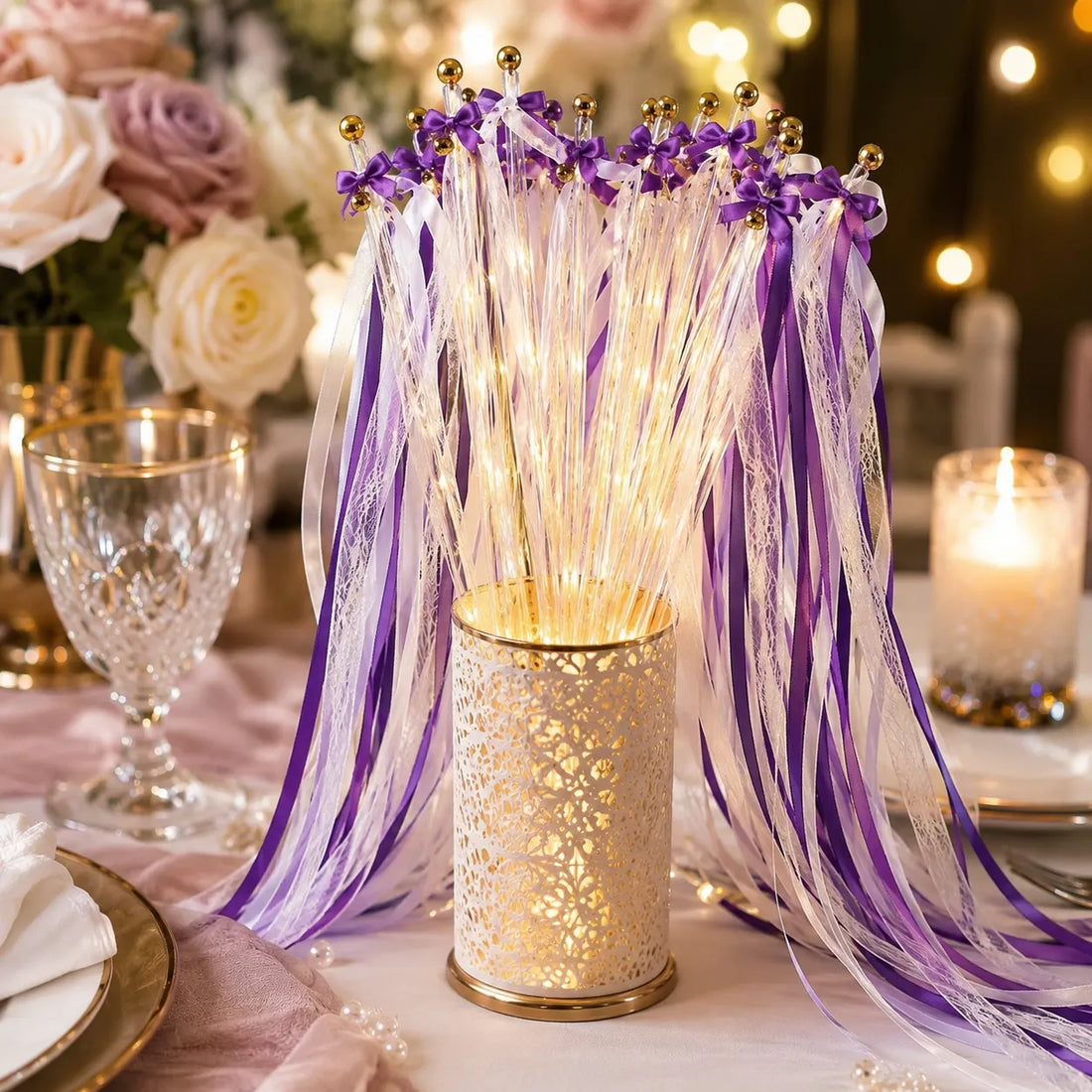 Baguette De Rubans Violets Led
