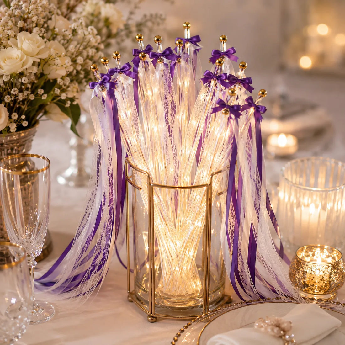 Baguette De Rubans Violets Led féerique