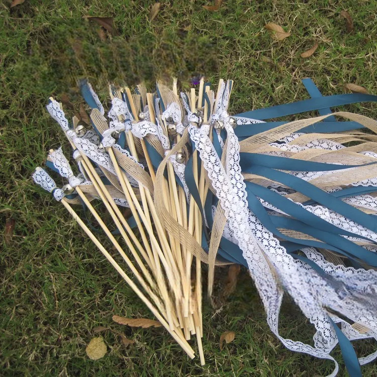 Baguette de Rubans Bleu Dentelles Chic 