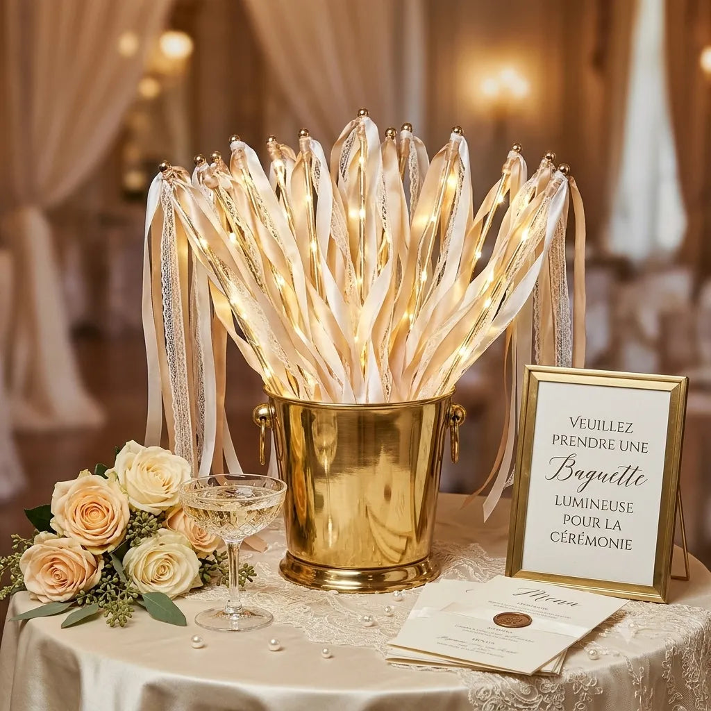 Baguette de Rubans Champagne LED