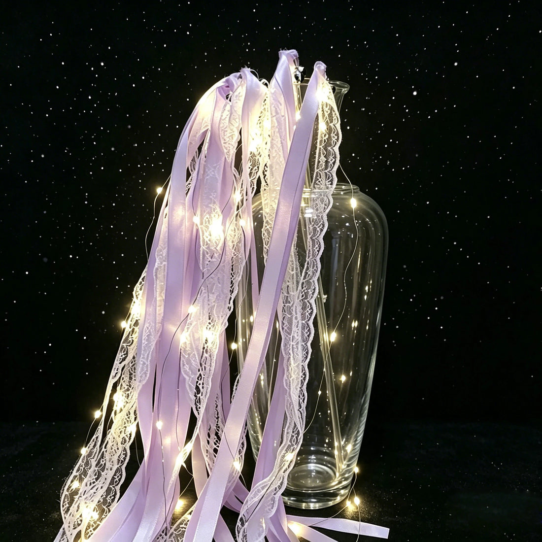 Baguette de Rubans à LED Mauve Chic