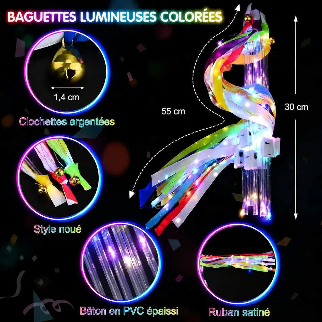 Baguette de Rubans Multicolores LED Design