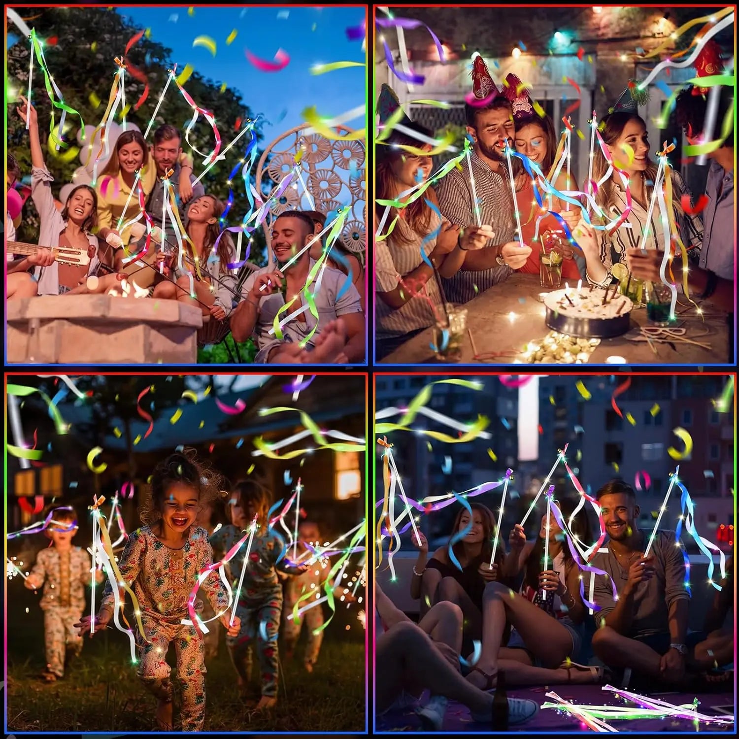 Baguette de Rubans Multicolores LED Unique