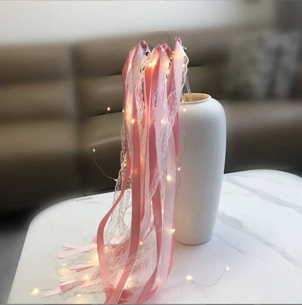 Baguette de Rubans Roses à LED Minimaliste